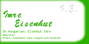 imre eisenhut business card